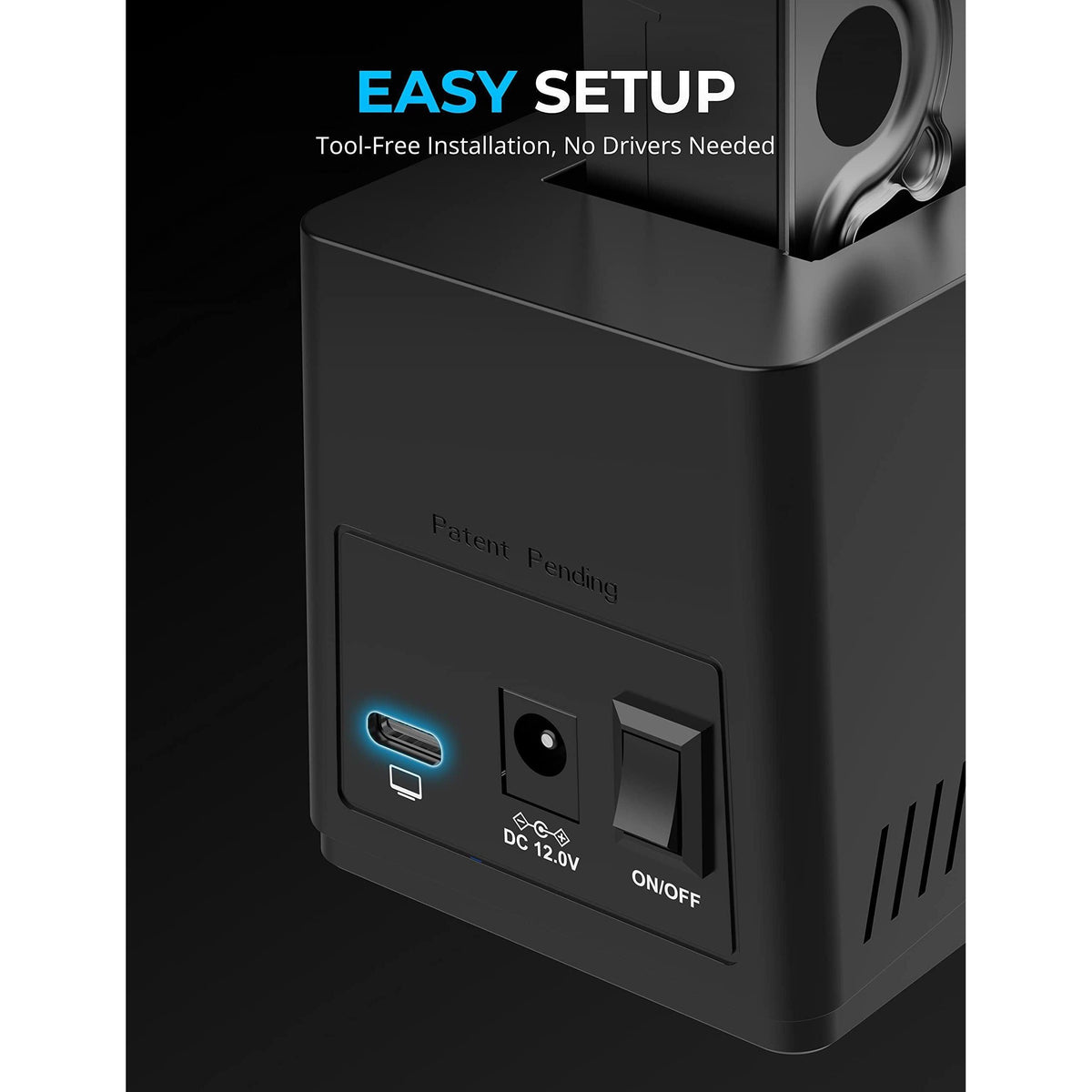 SABRENT USB C Docking Station for M.2 PCIe/NVMe and SATA 2.5/3.5 Inch SSD & HDD with Offline Cloning (DS-UNHC)