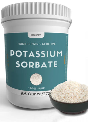 9.6 oz Potassium Sorbate, 100% Pure, Food Grade, Premium Potassium Sorbate for Wine Making, Home Brewing, Cakes, Soft Candy, Cookies and More