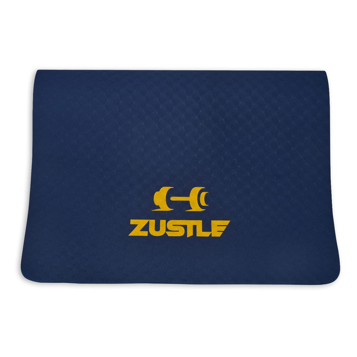 ZUSTLE Extra Thick Yoga Mat for Men and Women with Anti-Slip, Light Weight, Extra Large Made by TPE and EVA Quality for Gym Workout, Yoga Fitness, Pilates, and Meditation - Unisex (10 MM, Navy Blue)