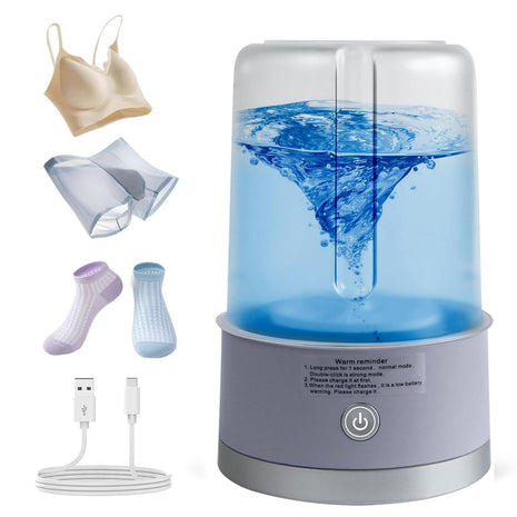 Portable Mini Washing Machine | Compact Deep Cleans Underwear, Baby Clothes, Small Laundry | Lightweight for Apartment, Dorm, Hotel, Travel & Camping | Quiet Energy-Efficient(Purple)