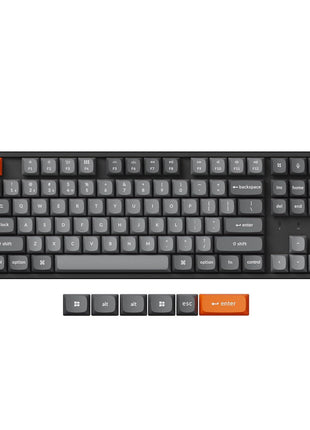 Keychron K8 Max QMK Wireless Custom Mechanical Keyboard, Hot Swappable TKL 80% Layout Bluetooth/2.4G/USB-C Programmable, Aluminum Frame Super Red Switch NKRO Gaming Keyboard for Mac/Windows