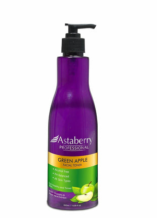 ASTABERRY Professional Green Apple Facial Toner for Toned skin 200ml- Refreshes skin| Goodness of Witch Hazel & Aloevera Extract | All skin types