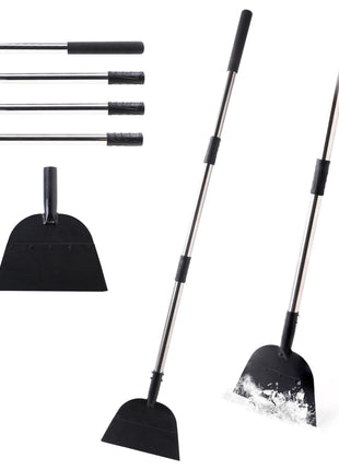 Yocada Snow Shovel ice Scraper Tool 66.3 inch Tall Long Handle Heavy Duty Snow Ice Remover Scraper Weed Removal Tool for Driveway Walkway Road Outdoor Garden Lawn