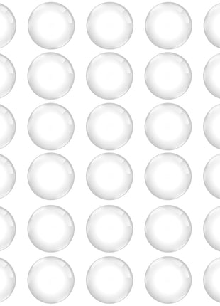 30PCS Clear Glass Cabochons 1 Inch Dome Tile Clear Glass Pebbles Non-Calibrated Round Gems for Crafts, Cameo Pendants, Photo Jewelry, Rings, Necklaces