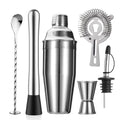 ZPUFAW 6-Piece Cocktail Shaker Set 24oz Shaker Strainer Muddler Jigger Mixing Spoon Pour Spout Bartender Kit Stainless Steel Bar Set Housewarming Gift
