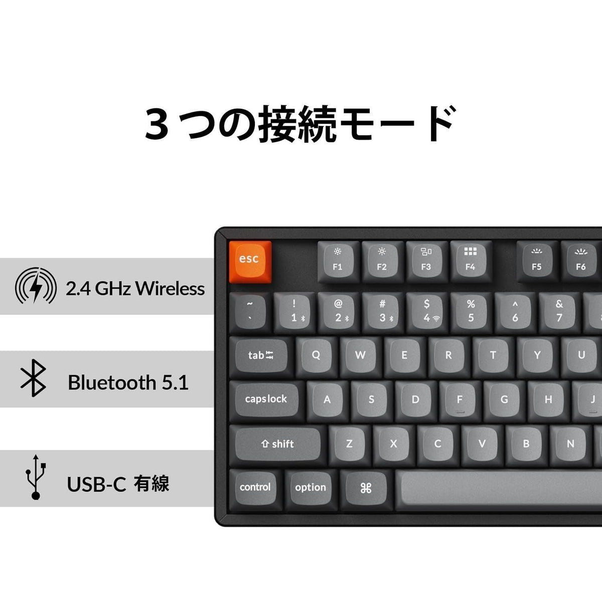 Keychron K8 MAX Wireless Mechanical Keyboard, 2.4GHz/Bluetooth/USB-C, RGB, Aluminum Frame, QMK/VIA, Programmable Macros, PBT Keycaps, For Mac Windows, Super Red Switch