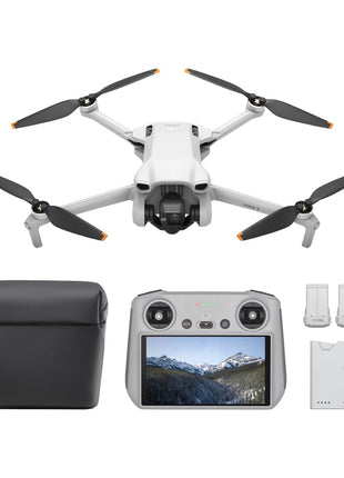 DJI Mini 3 Fly More Combo With DJI RC, 3 Batteries | Lightweight Camera Drone With 4K HDR Video, 114-Min Flight Time, Vertical Shooting, 32800ft (10km) Video Transmission