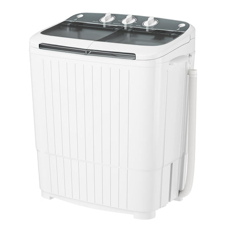 Pataku Portable Washing Machine, 17.6 Lbs Compact Mini Washer and Dryer Combo,Twin Tub Laundry Washer with Spin Cycle, Soaking Function Ideal for Apartment, Dorms, RVs Camping, Grey