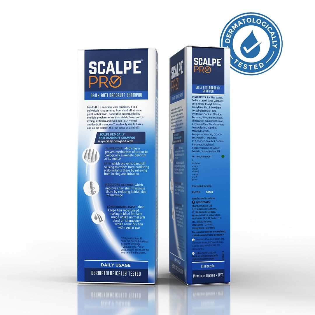 Scalpe Pro Daily Anti-Dandruff Shampoo With Conditioning Base, For Strong And Smooth Hair | 100 Ml (Pack Of 2)