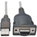 Tripp Lite 18in USB to Null Modem Serial Adapter Cable FTDI w/COM Retention M/F 18