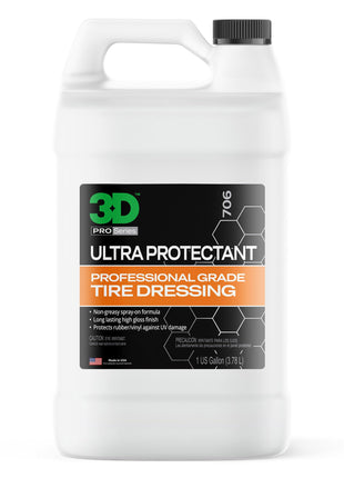 3D Ultra Protectant Tire Shine Spray – Water-Based High Gloss Tire Dressing | Long Lasting UV Protection for Rubber & Vinyl | No Sling | Made in USA |1 Gallon