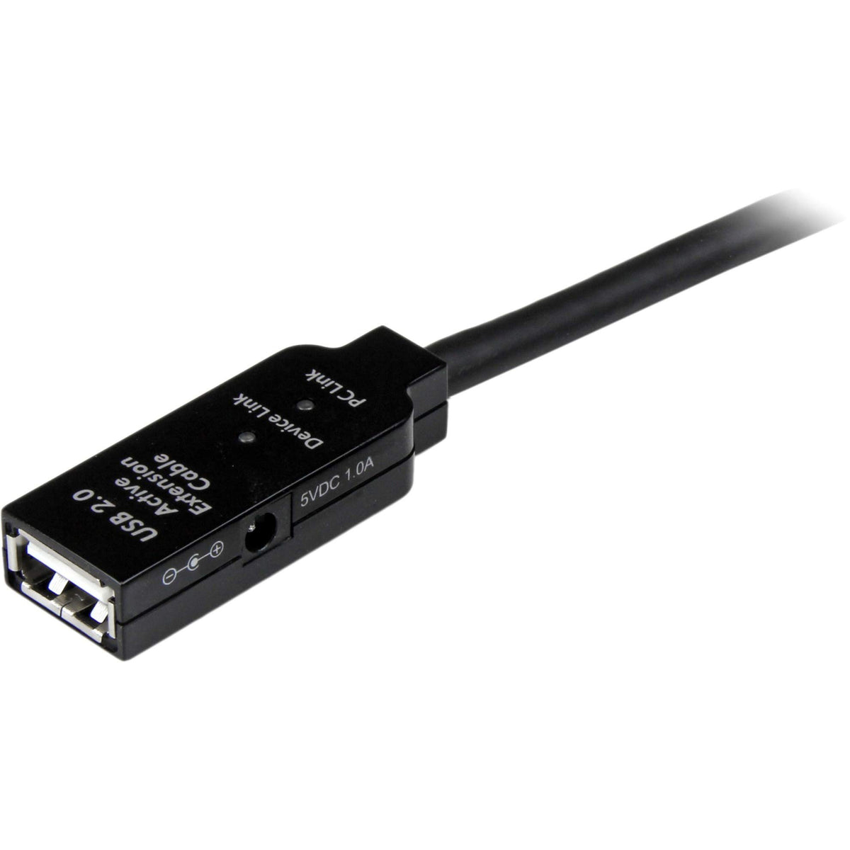 StarTech.com 5m USB 2.0 Active Extension Cable M/F - 5 meter USB A Male to USB A Female USB 2.0 Repeater / Extender Cable - Black - 15ft, TAA (USB2AAEXT5M)