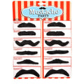Road Island Novelty 3.5 inch Black Fake Mustaches, Pack of 12