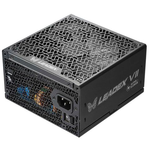 Super Flower Leadex VII XG 850W 80+ Gold, Cybenetics Platinum, Full Modular, ATX 3.1 & PCIe 5.0, W/12VHPWR Cable (2x8pin - 16pin Native Cables), Power Supply, FDB Fan, SF-850F14XG, Black Version