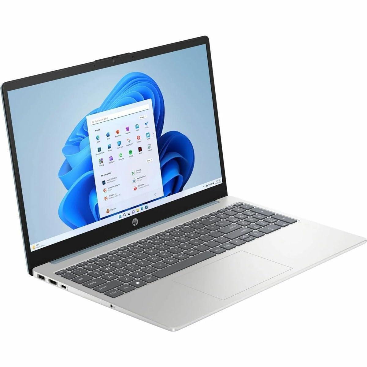 HP 15-fc0002nr 15.6" HD Touchscreen Laptop, AMD Ryzen 7 7730U 2.0GHz, 16GB RAM, 512GB SSD, Windows 11 Home, Natural Silver