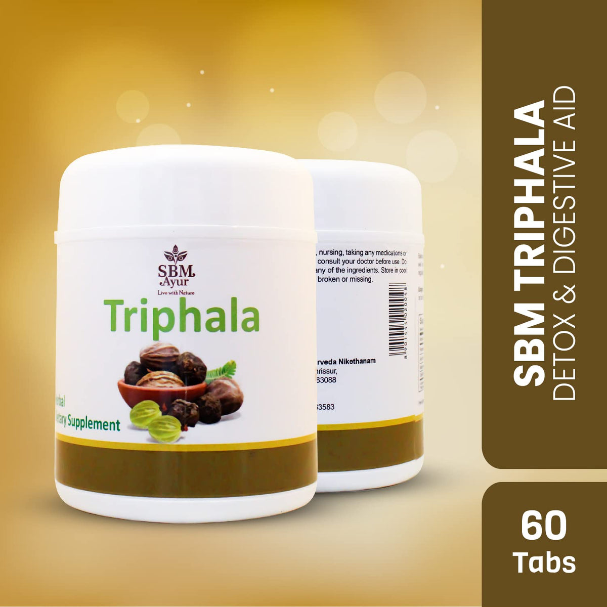 SBM Ayur Triphala 60 Ayurvedic Tablets