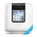 Midea MDC17P2DWW Countertop Dishwasher Portable with 6L(1.59G) Built-in Water Tank, 5+2 Programs, Auto Door Open, Dual Drying System, Energy-Saving and Odor Removal, for Apartments, Dorms& RVs, White