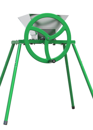 7L Stainless Steel Manual Fruit Crusher with Flywheel & Stand – Hand-Crank Apple & Pear Grinder for Cider & Juice Making