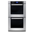 COSMO COS-30EDWC 30 in. Haven Collection Double Electric Wall Oven, True Convection, Blue Porcelain, Self Cleaning in Stainless Steel