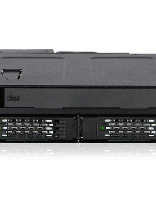 ICY DOCK 2 Bay 2.5 SAS/SATA SSD/HDD & (Ultra) Slim Optical Disk Drive CD DVD ROM Backplane Enclosure for 5.25" Bay | ToughArmor MB602SPO-B