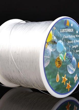 Fishing Wire, 1640 ft Clear Fishing Line, Strong Invisible String for Hanging Decorations, Balloons, Crafts, Jewelry Making, Beading, Bracelets and Necklaces