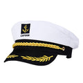 Adult Yacht Captain Hat White Sailor Hat for Women Men Yacht Boat Sailor Captain Cap Marine Admiral Halloween Costume Party Cosplay Accessory