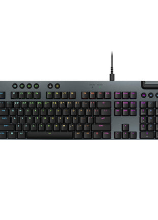 Logitech G915 X Low-Profile Wired Mechanical Gaming Keyboard, Double-Shot PBT Keycaps, Fully Programmable Keys, RGB Lighting, Aluminum Finish, GL Brown Tactile Switches - PC/Mac - Black