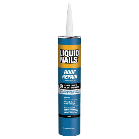 Liquid Nails Roof Repair (RR808), 10.3 oz | Waterproof All-Weather Leak & Crack Sealant for Exterior Roofing, Prevents Ice & Water Damage