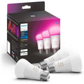 Philips Hue A19 LED Smart Light Bulb - White and Color Ambiance - 60W Indoor Light Bulb - Control with Hue App - Works with Alexa, Google Assistant and Apple Homekit - 3 Pack