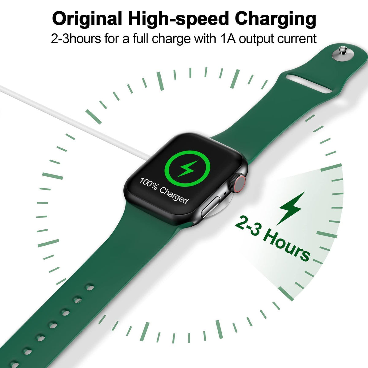 𝟐𝟎𝟐𝟓 𝐔𝐩𝐠𝐫𝐚𝐝𝐞𝐝 for Apple Watch Charger Magnetic Fast Charging Cable [Portable] Magnetic Wireless Charging Compatible with iWatch Series Ultra/10/9/8/7/6/SE/5/4/3/2-[3.3FT] White