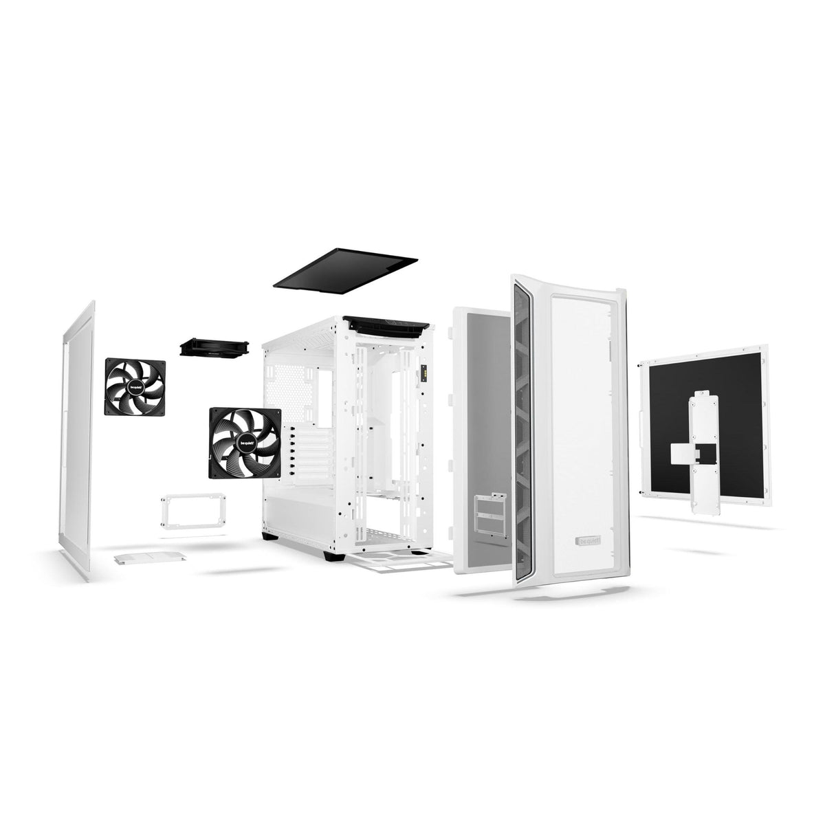 be quiet! Shadow Base 800 DX -ARGB - Mid-Tower PC Gaming Case - 420mm radiators or E-ATX motherboards Support -White - BGW62