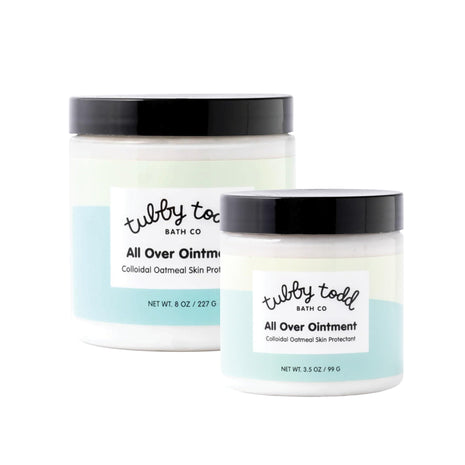 Tubby Todd All Over Ointment, Baby Eczema Cream for Sensitive Skin | Multi-Purpose Baby Skin Relief Cream for Dry Skin, Steroid & Gluten Free, 3.5 oz and 8 oz, 2 Pack, Fragrance Free