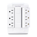 CyberPower GT600P 6 Outlet Swivel Grounded Wall Tap, White