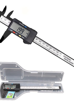 Electronic Digital Calipers, inch and Millimeter Conversion,LCD Screen displays 0-6" Caliper Measuring Tool, Automatic Shutdown, Suitable for DIY/Jewelry Measurement (New150mm Black Plastic)