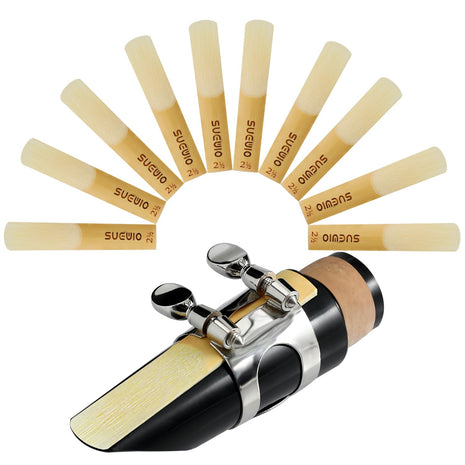SUEWIO Bb Clarinet Traditional Reeds, Strength 2.5, Box of 10