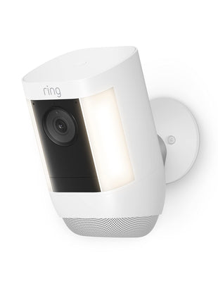 Ring Spotlight Cam Pro, Battery, Home or business security, Retinal 2K Video, Color Night Vision and Two-Way Talk with Audio+, White