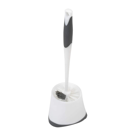 Clorox Under Rim Toilet Bowl Brush with Corner Storage Caddy, 16 x 5 x 5.5 in