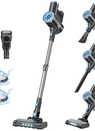 VIPSUN Cordless Vacuum Cleaner with Self-Standing, LED Screen Stick Vacuum Cleaners for Home, Lightweight Powerful Suction Vacuum, 6-in-1 Rechargeable Vacuum for Carpets, Pet Hair, Hardwood Floors