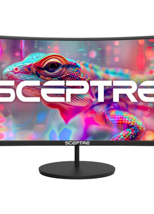 Sceptre Curved 27-inch Prime Monitor up to 100Hz 1080p, HDMI x2, VGA, 99% sRGB, Built-in Speakers, R1500, Machine Black 2025 (C275W-1920RN Series) | HDMI x2, Up to 1080p, VGA, 99% sRGB, Built-in Speakers, R1500, 2025 (Series)