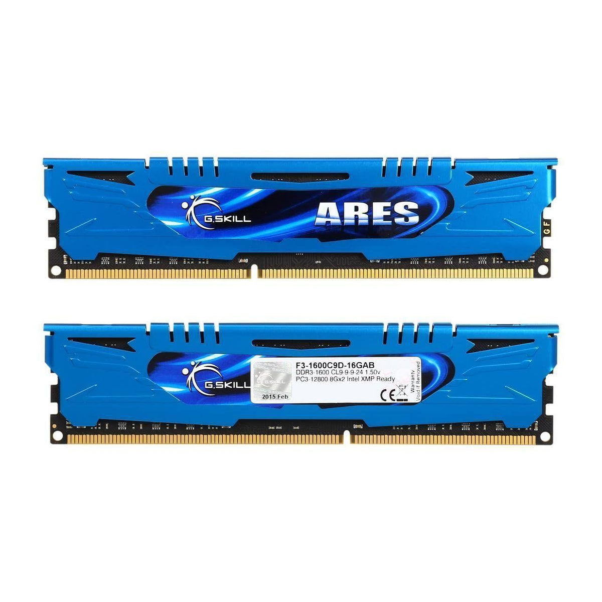 16GB G.Skill DDR3 PC3-12800 1600MHz Ares Series Low Profile CL9 (9-9-9-24) Dual Channel kit 2x 8GB