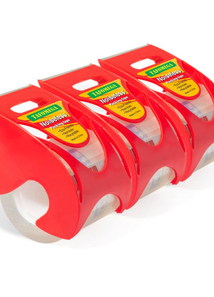 Packing Tape with Dispenser Clear Noiseless Packaging Tape for Shipping Moving Strong Sealing Adhesive Industrial Depot Tapes for Storage 1.96 inch x 33 Yards 1" Core 3 Pack