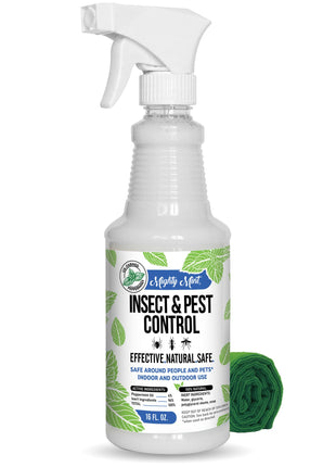 Mighty Mint Peppermint Oil Insect Repellent Spray – Indoor & Outdoor Bug Control for Spiders, Ants, Roaches, and More – Plant-Based, Extra-Strong Formula - 16 oz