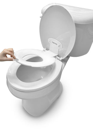 Ingenuity: ity by Ingenuity Flip & Sit Potty Seat (White) – Easy to Set Up & Remove Potty Training Seat That Attaches to Adult Toilet Seat
