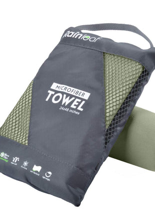Rainleaf Microfiber Towel Perfect Travel & Gym & Camping Towel. Quick Dry - Super Absorbent - Ultra Compact - Lightweight. Suitable for Trip, Beach, Shower, Backpacking, Pool