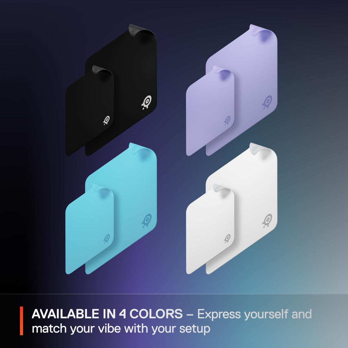 SteelSeries QcK Large Gaming Mousepad — Black — Non-Slip Silicone Rubber Base — Peak Tracking and Stability — Optimized for Gaming Sensors — 490 mm x 420 mm — FPS, MOBAs, RTS, MMO