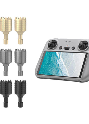 3 Pairs RC/RC2 Control Sticks Aluminum Spare Remote Control Joysticks for DJI Mini 3/Mini 3 Pro/Mini 4 Pro/Air 3/Air 2S/Mavic 3/Mavic 3 Pro/Mavic 3 Classic Drone Accessories(Gold+Gray+Black)