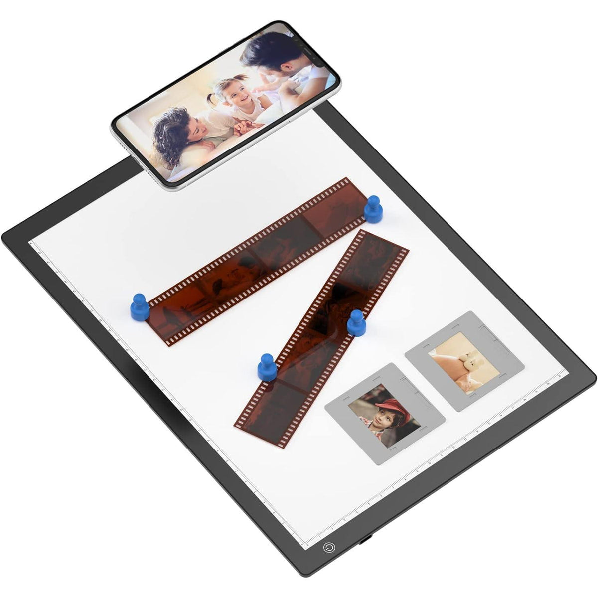 Eyesen Slide Viewer Light Box, for Scanning Film Negatives and Slides, Artist Sketching, A4 Ultra-Thin Light Pad Scanner with 3 Adjustable Brightness, USB Powered