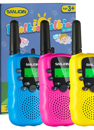 Walkie Talkies for Kids Games Outdoor Toys for 3-12 Year Old Boys Girls, 3 Miles Long Range Walkie Talkie to Camping Hiking, 4 Year Old Girl Birthday Gifts for 3 4 5 6 7 8 9 Year Old Boy Girl Gift