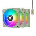 Thermaltake CT120 EX ARGB Sync PC Cooling Fan Matcha Green (3-Fan Pack), Magnetic Connection, 5V Motherboard Sync, 16.8 Million Colors 9 Addressable LEDs, 120 mm Case/Radiator Fan, CL-F196-PL12MG-A