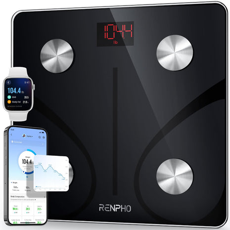 RENPHO Smart Scale for Body Weight, Digital Bathroom Scale BMI Weighing Bluetooth Body Fat Physician Scale, Body Composition Monitor Health Analyzer with Smartphone App, 400 lbs   Elis 1